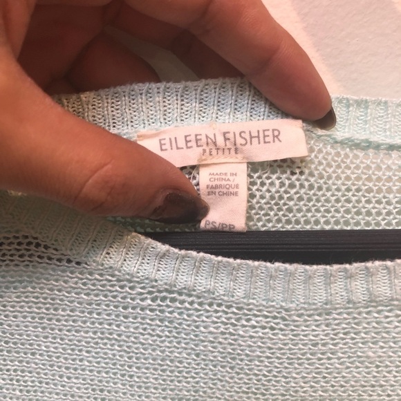 Eileen Fisher Green Boxy 3/4 Sleeve T-Shirt - Picture 2 of 4